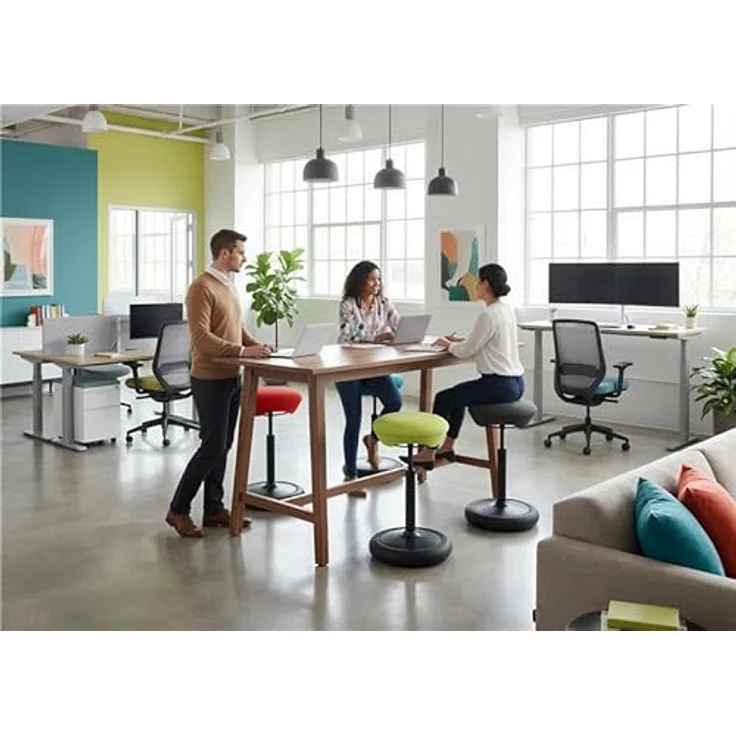 Topstar SITNESS HOP HIGH | Ergonomischer Sitzhocker mit dreidimensionaler Bewegung | Sitness-Technologie | Made in Germany | Farbe: schwarz/schwarz – Bild 2