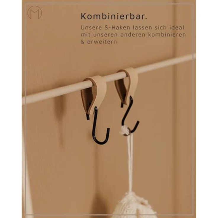 Metallbude Garderobenhaken LEDER S-HAKEN (3 St) – Bild 6