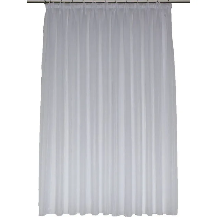 Wirth Gardine Gerty, 1 Stück, Faltenband, halbtransparent, Sablé-Effekte (1 St), Faltenband, halbtransparent, Sablé, Store