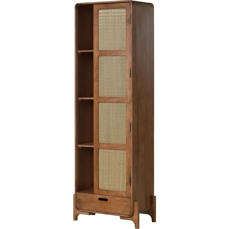 Schrank Mango/Seegras 70x40x200 hellbraun lackiert MIZUMI #111