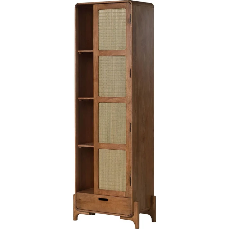 Schrank Mango/Seegras 70x40x200 hellbraun lackiert MIZUMI #111 – Bild 1