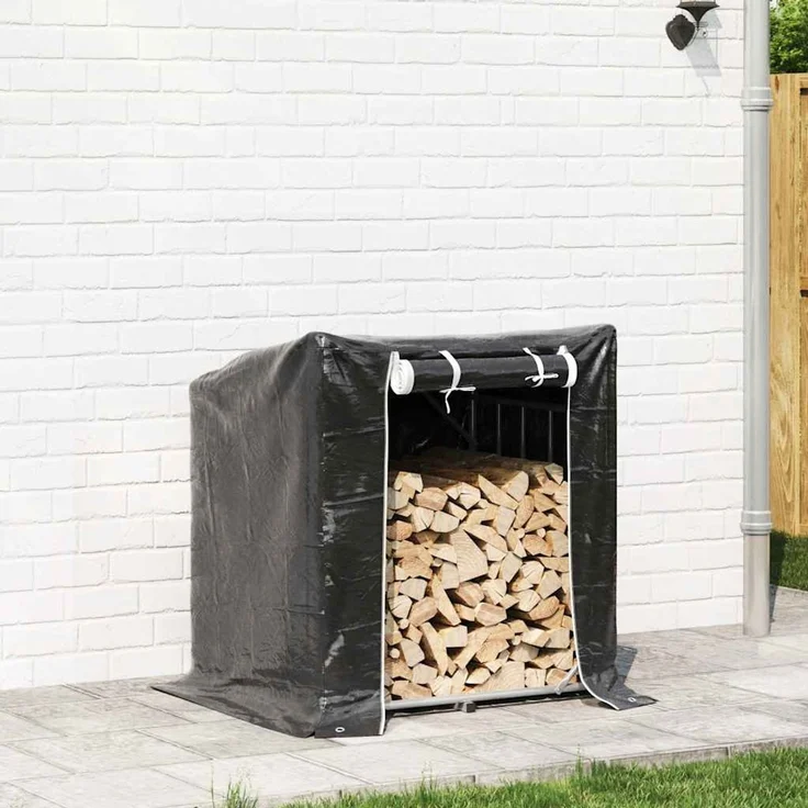 vidaXL Brennholzregal mit Regenschutz 100,5x80,5x110,5 cm 4104938 – Bild 3