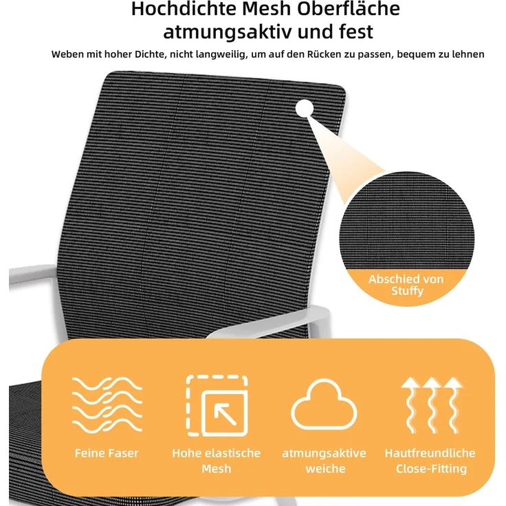 Minimalist Modern Office Chair – Metal Frame, Soft & Comfortable, Home & Office Use, Multiple Colors Available--Schwarz Weiß--45x55x90cm--YOUDENOVA – Bild 9