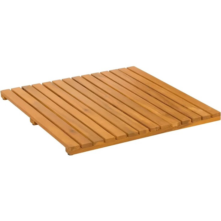 vidaXL Badematte Uni Braun 50 x 50 cm Holz 42025255 – Bild 3
