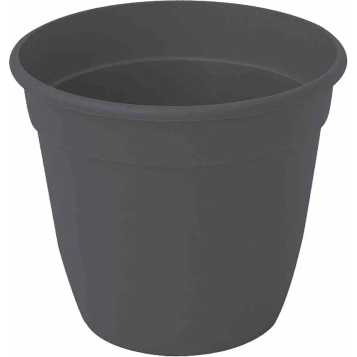Pflanztopf Pflanzkübel Pflanzgefäß Pflanzschale Blumentopf Topf Schale 18 cm anthrazit Rundes Kunststoffgefäß mit Bodenlöchern