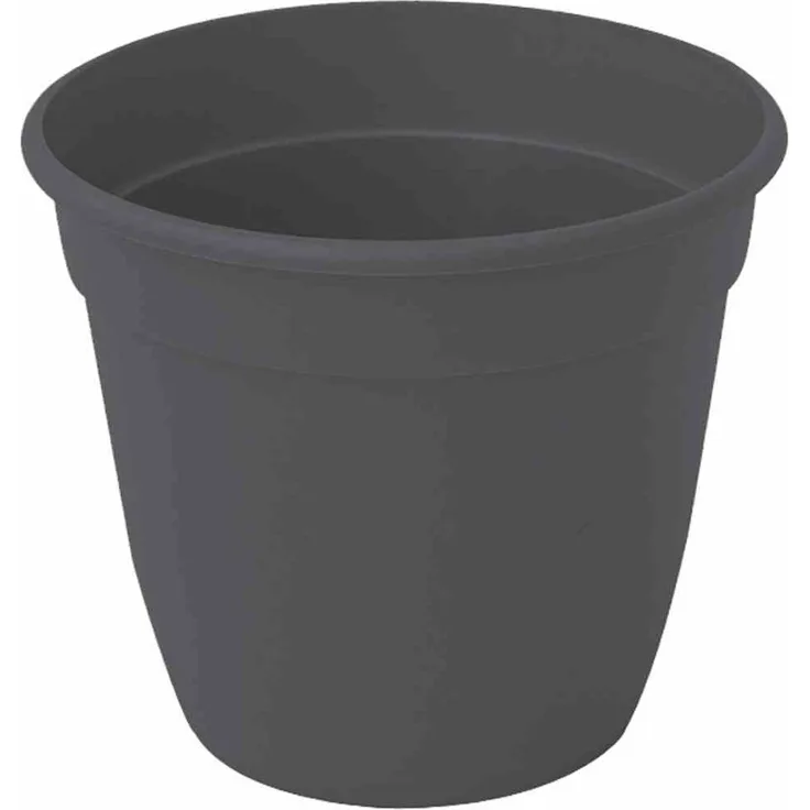 Pflanztopf Pflanzkübel Pflanzgefäß Pflanzschale Blumentopf Topf Schale 18 cm anthrazit Rundes Kunststoffgefäß mit Bodenlöchern