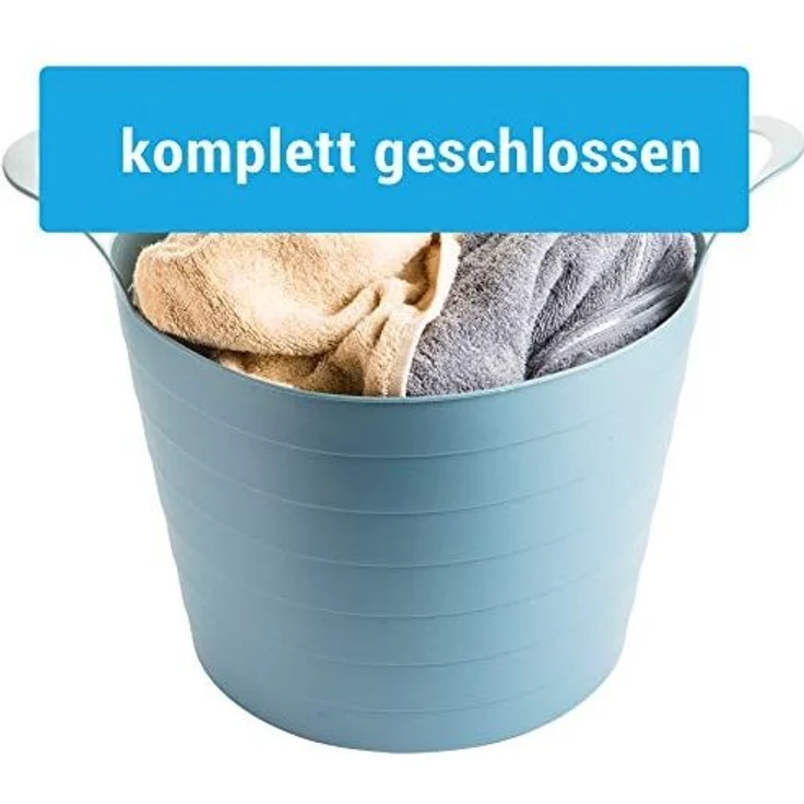 2 Friends Wäschekorb Plastik Flexi 3er Set - 30 Liter Vielseitige Wäschewanne mit Griffen – Bild 7