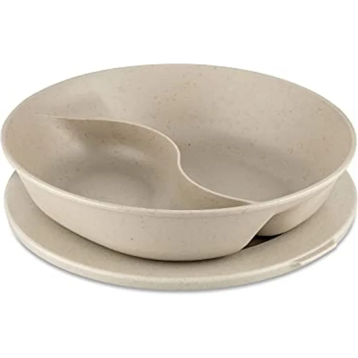 KOZIOL Menüteller mit Deckel 1,5l CONNECT SEPAREE nature desert sand