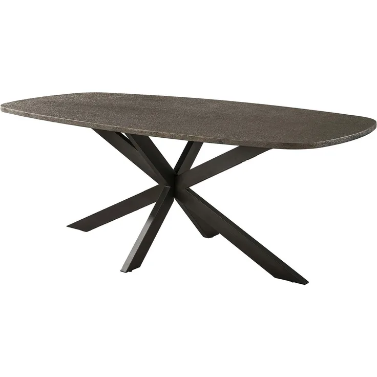 Esstisch Kivon Bronze-Metallic - oval mit Spider-Gestell, 215 cm