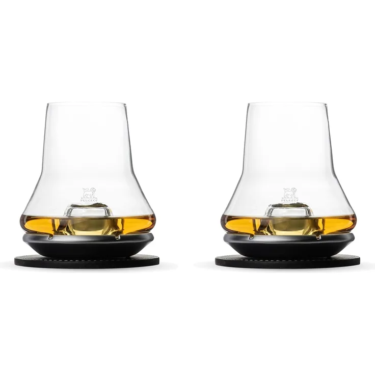 Peugeot Whiskyglas-Verkostungsset Les Impitoyables, Duo Set Dégustation, 2 Gläser mit Kühlsockeln, 266158