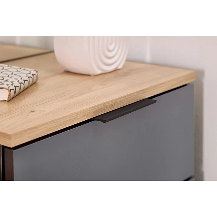 moebel-dich-auf Kompaktgarderobe EASY (Paneel + Bank + Spiegel + Schuhschrank, in 2 Farbvarianten, Lamellenoptik) 88 cm breit – Bild 3