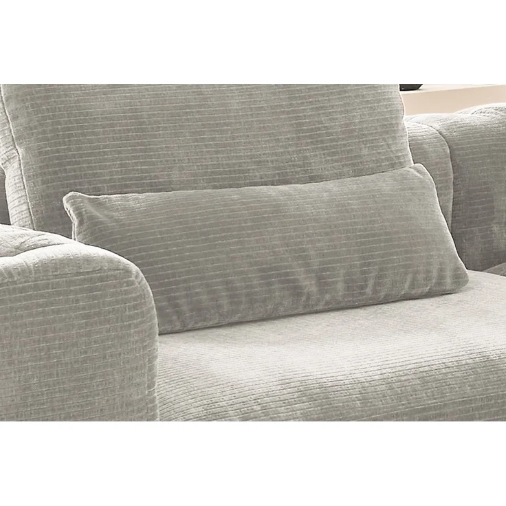 KAWOLA Nierenkissen SEPHI groß Cord Vintage silber 37 x 19 x 92 cm – Bild 2