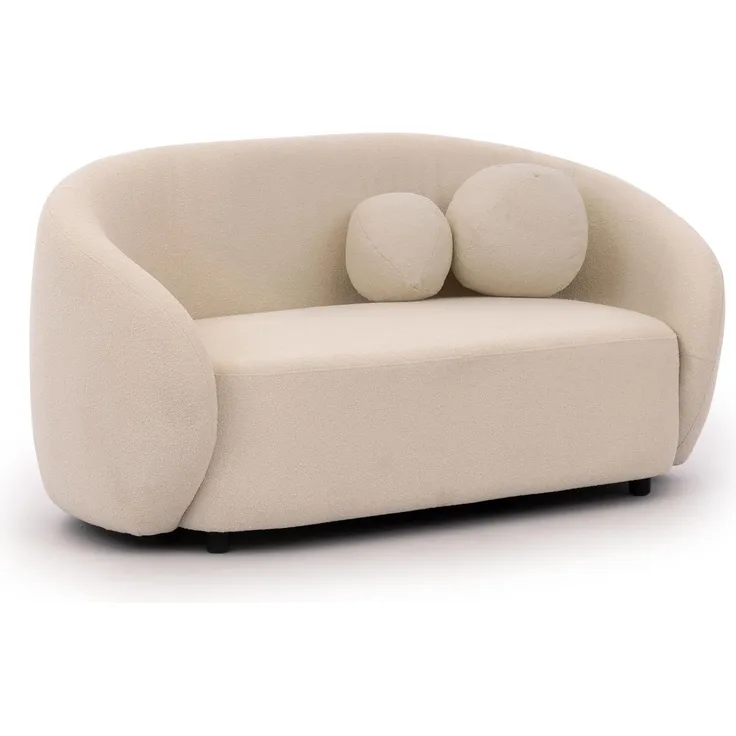 S-Style Möbel 2-Sitzer Roundi Bouclé, Luxus & Moderne Kollektion