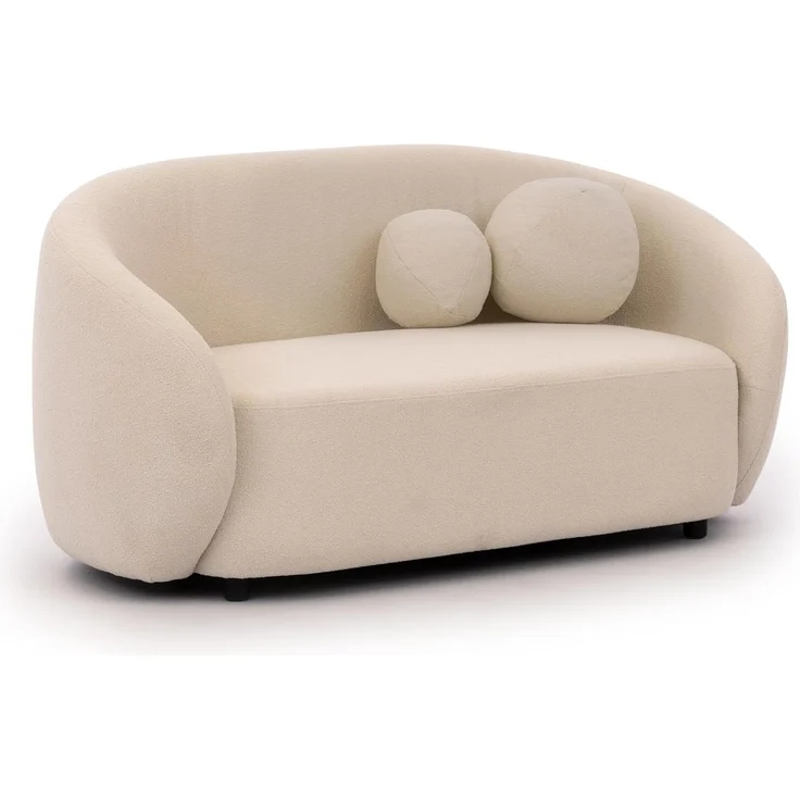 S-Style Möbel 2-Sitzer Roundi Bouclé, Luxus & Moderne Kollektion