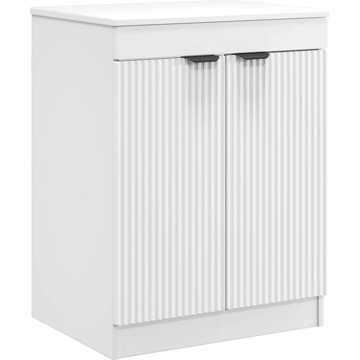 vidaXL Waschbeckenschrank Weiß 54 x 41 x 100 cm Holzwerkstoff 3404204 – Bild 4