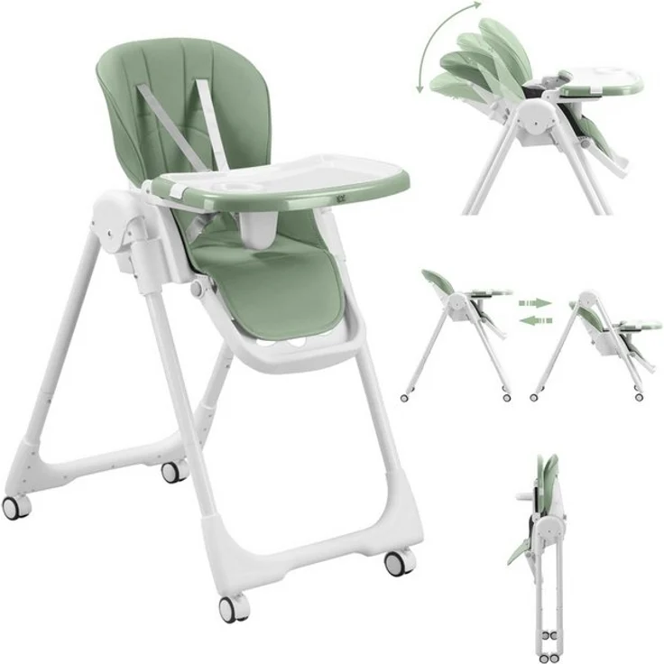 Baby Vivo Hochstuhl Design Kinderhochstuhl aus Kunststoff - Tippy in Coolmint – Bild 4