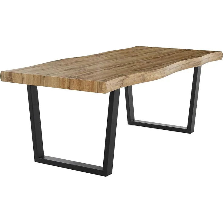 Jockenhöfer Gruppe Esstisch Don, in Baumkantenoptik, 200x100 cm, Plattenstärke 8 cm