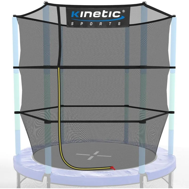 Kinetic Sports Trampolinnetz, Ersatz Fangnetz Netz mit Reißverschluss, UV-beständig