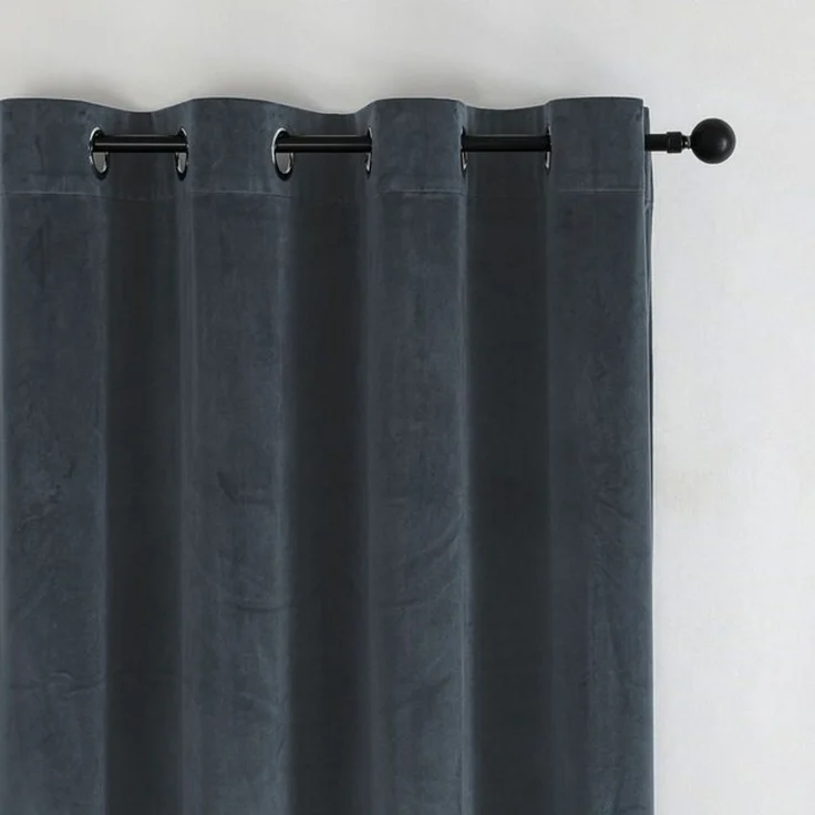 texpot Vorhang Samtvorhang 140 x 245 cm mit Öse wasserabweisend (1 St), Ösen, verdunkelnd – Bild 4