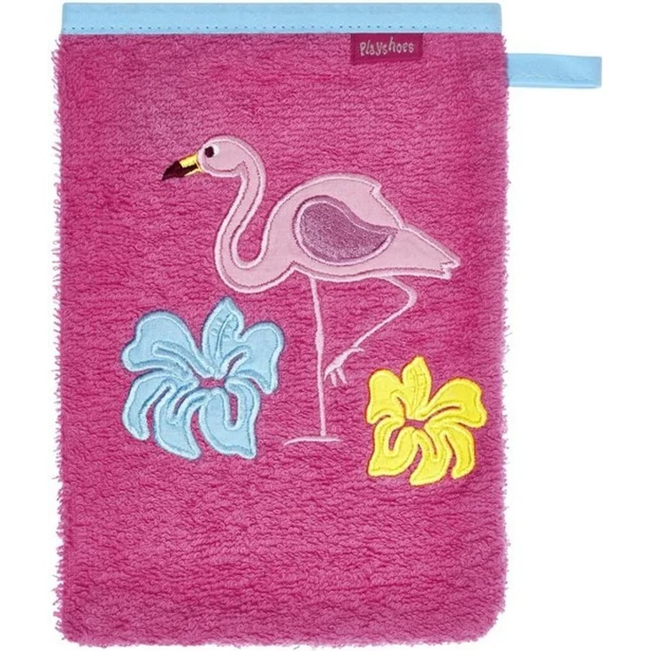 Playshoes Waschhandschuh Frottee-Waschhandschuh Flamingo – Bild 3