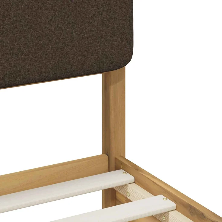 vidaXL Bettgestell mit gepolstertem Kopfteil Weiß gewaschen und Taupe 903997 – Bild 8