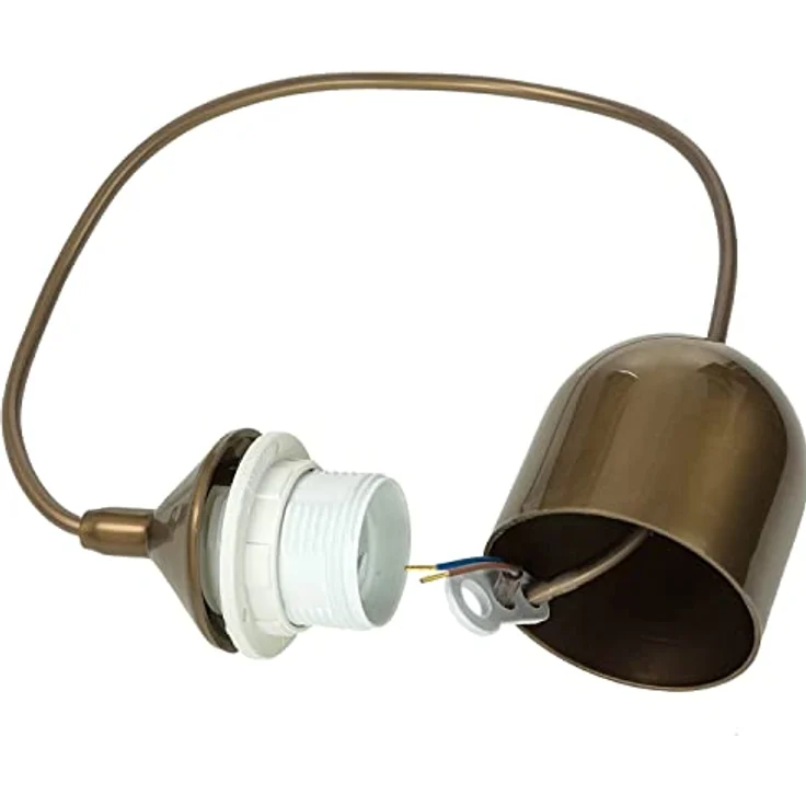 Licht-Erlebnisse Pendelleuchte FERA, Glas in Gold, E27, Ø 30cm, Retro Hängelampe für Küche und Esszimmer – Bild 5