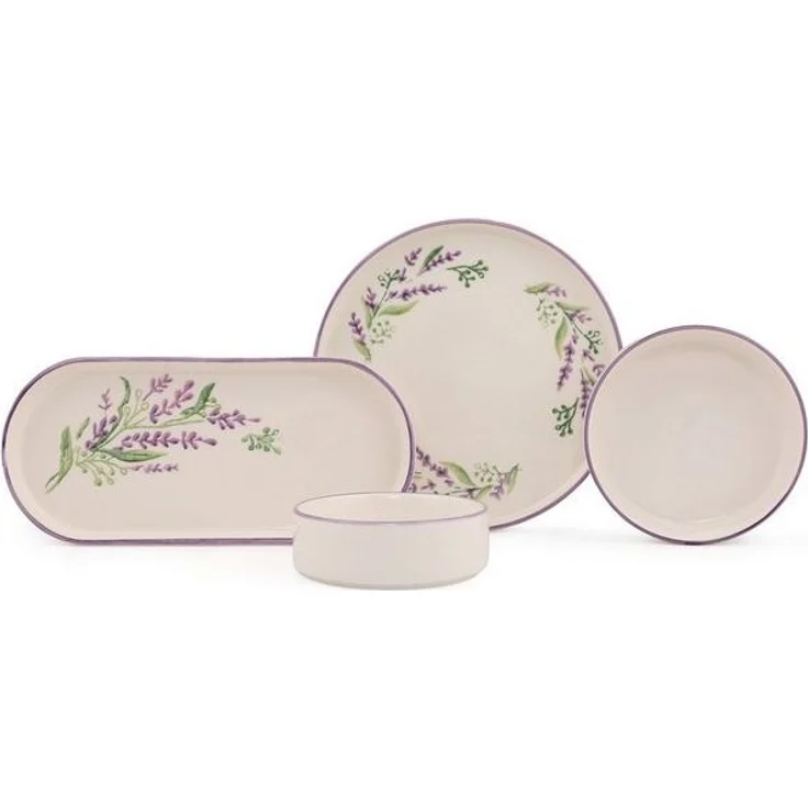 Hermia Concept Frühstücks-Geschirrset 6 Tellern, 2 Platten und 6 Schüsseln Dieses Set 100 % Keramik (14-tlg), 6 Personen, Keramik, Steinzeug, spülmaschinenfest und mikrowellengeeignet – Bild 4