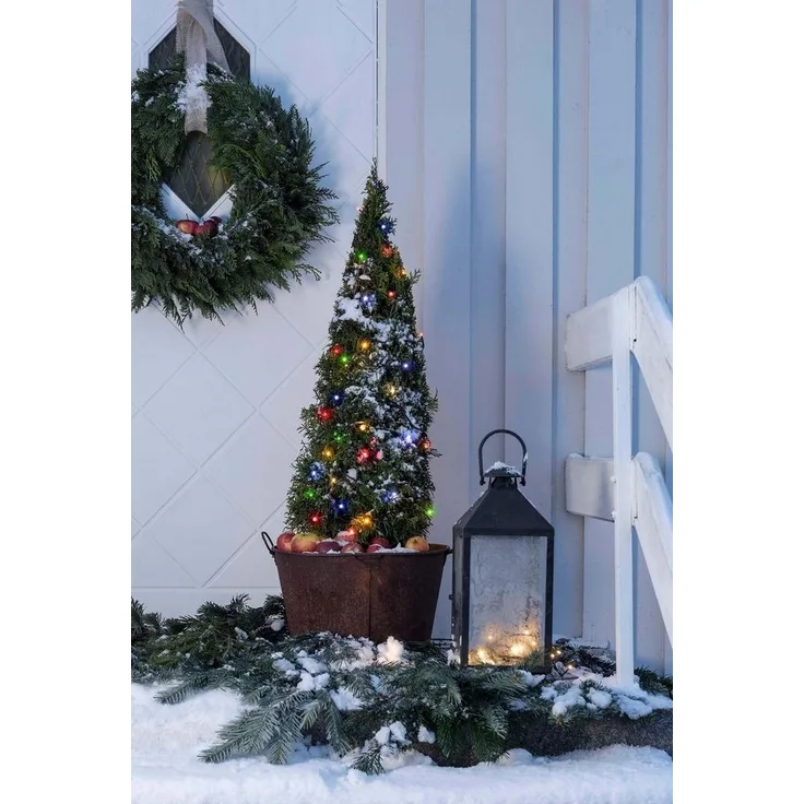 KONSTSMIDE LED-Lichterkette, 200-flammig, Micro LED Lichterkette, gefrostet, 200 bunte Dioden