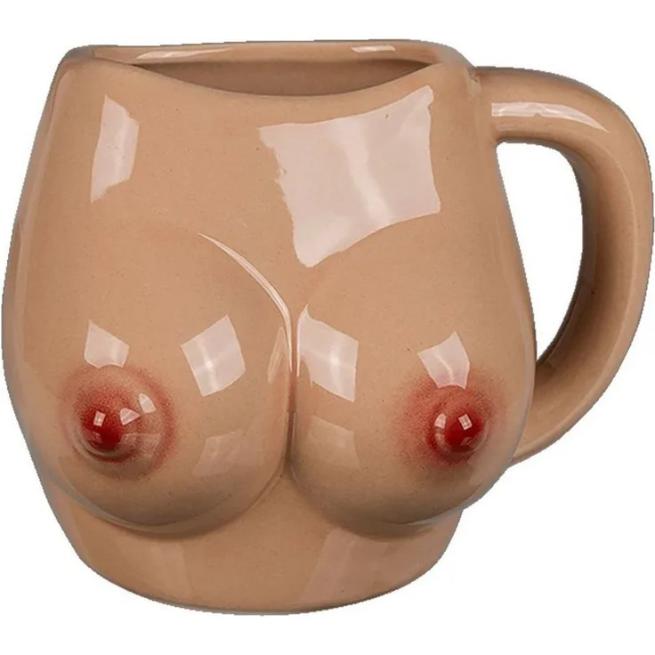 Tasse Brüste Boob Mug Kaffee Tee Becher als Geschenk Junggesellenabschied Fun