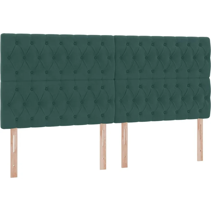 vidaXL Aufbewahrungsbett mit Matratze Dunkelgrün 200 x 200 cm Samt 3372114 – Bild 9