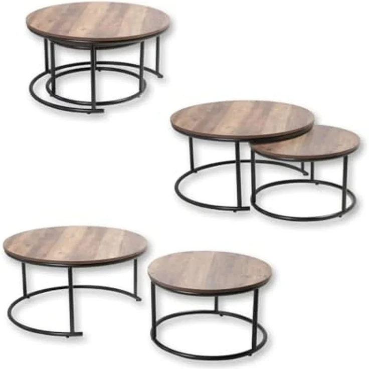 Urban living Niedriger Tisch, Holz/SCHWARZ, Normal – Bild 5