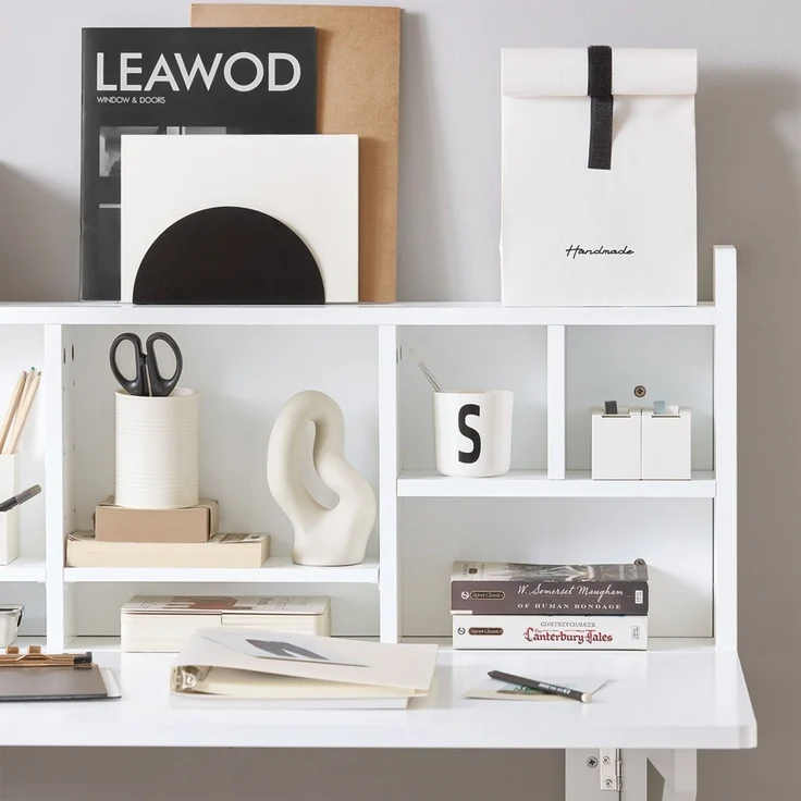 SoBuy FWT07-II-W Schreibtisch, MDF, Lackiert, Weiß, 90 x 78 x 60 cm – Bild 5