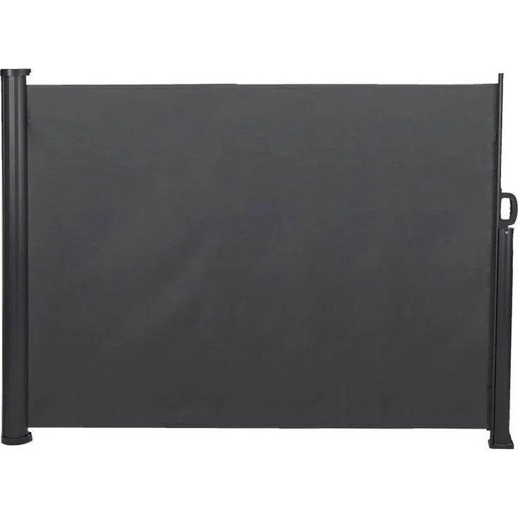 Brixy Ausziehbarer Windschutz – 300 x 140 cm – ausziehbar – Rollbar – Sonnenschutz – Garten, Strand, Terrasse, Balkon, Camping - Sichtschutz – Seitenmarkise – Wetterfest - Anthrazit