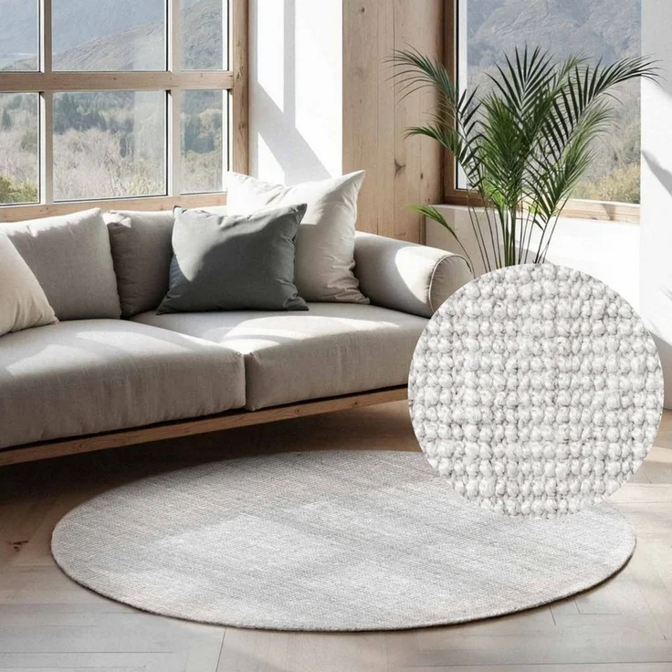 HANSE Home Teppich Jaipur Juteteppich, als Läufer und in Rund, rund, Höhe: 10 mm, 100% Naturfaser, Wohnzimmer, Esszimmer, Schlafzimmer, GRS – Bild 1