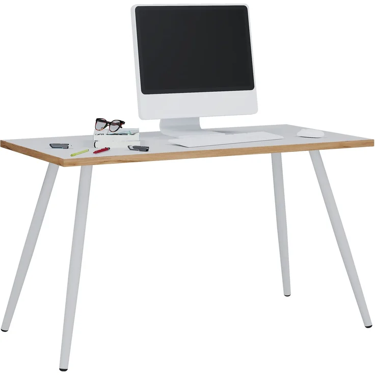 VCM Schreibtisch Salia 920916 Weiß / Honig-Eiche H. 70 x B. 110 x T. 50 cm – Bild 1