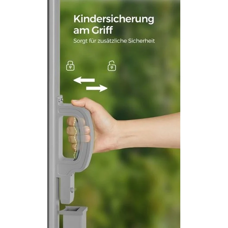 SONGMICS Seitenmarkise mit Stahl-Kasten, rostbeständig, ausziehbar, Anthrazit, 180x400 cm – Bild 4