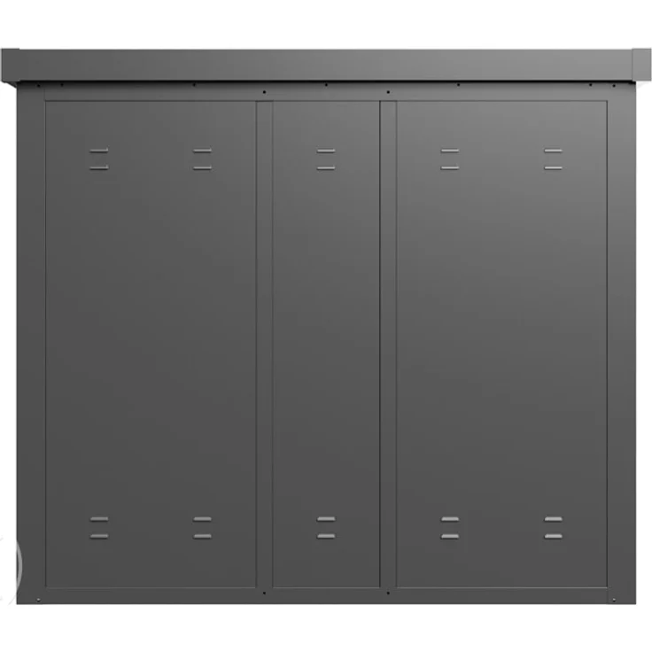 GFP Primeyard Geräteschrank Metall 180x78x161 cm Gartenschrank Schiebetür anthrazit inkl. Fußboden – Bild 4