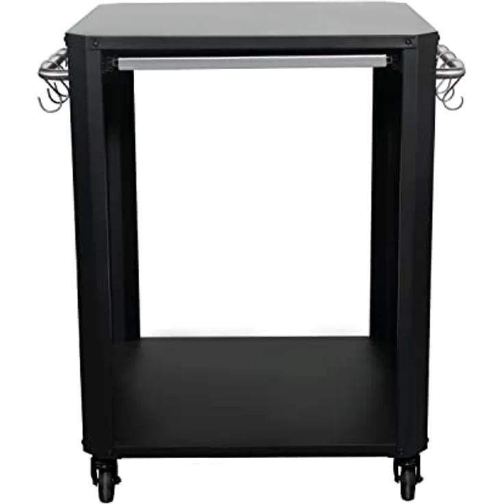cozze® Edelstahl Outdoor Küchentisch mit Ausziehbarer Tisch/Schneidebrett - Vielseitig, Robust & Elegant für Pizzaöfen, Ideal für Außenküchen, 77 x 66.5 x 82.5 cm, Schwarz – Bild 5