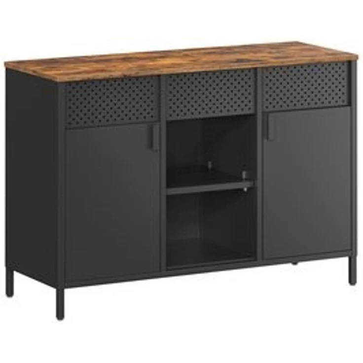 Songmics Aufbewahrungsschrank, Holzspannplatte braun, 40 x 110 x 76 cm – Bild 6