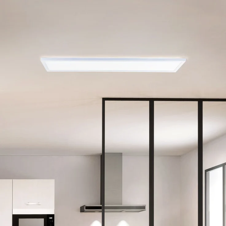 BRILLIANT Aufbaupaneel Lumaro LED-Deckenleuchte, 96x25 cm, 3200 lm, 4000 K, IP44, Kunststoff, weiß – Bild 7