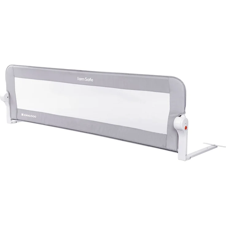 Kikkaboo Bettschutzgitter I am safe 150 cm, klappbar, Bettgitter, ab 18 Monaten hellgrau – Bild 1