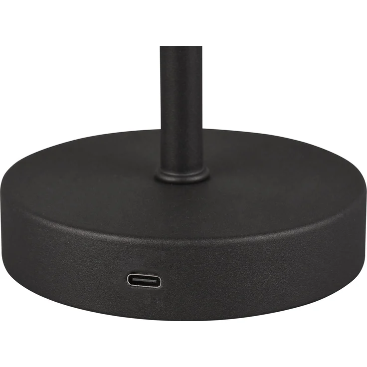 Reality Leuchten 'Jeff' LED Akku Tischleuchte inkl. 1.5 Watt LED, 4 fach Touch, Metall schwarz matt, Ø 10 x H 30 cm – Bild 7