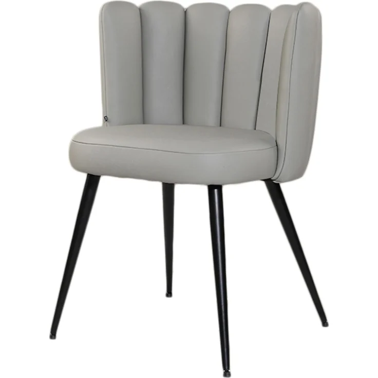 KAWOLA Stuhl JADA Esszimmerstuhl Leder grau 79 x 55 x 59 cm – Bild 3