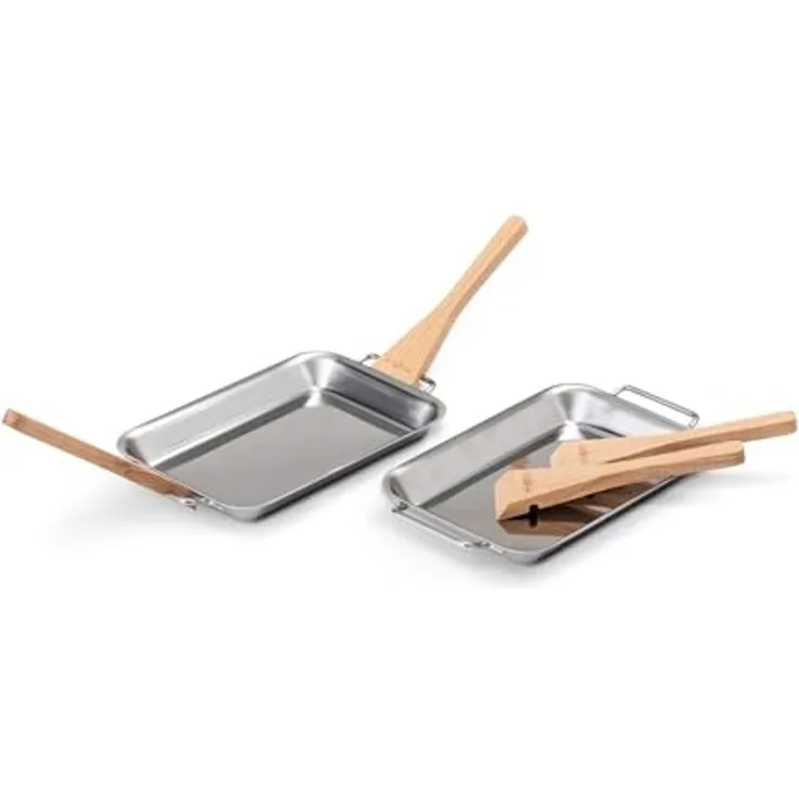 Grillfürst Grillschale Grillfürst Grillpfännchen 2er Set mit Schabern