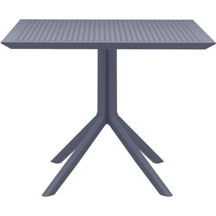 CLP Tisch Sky 80 x 80 cm wetterfest und UV-beständig - Farbe:dunkelgrau