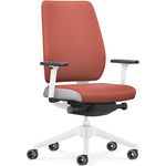 Interstuhl Joyce Interior Edition, ergonomischer Bürostuhl mit Synchromechanik, verstellbarer Rückenlehne und Lordose, Orangerot | Weiß