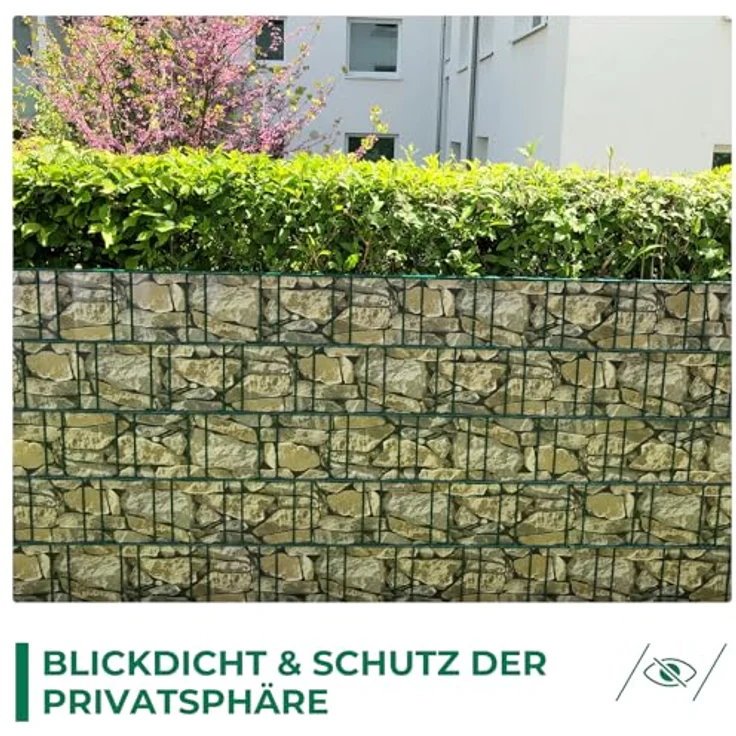Sichtschutzstreifen Zaun 35 m x 19 cm inkl. 20 Clips, Sichtschutz Zaunfolie PVC Sichtschutzstreifen Doppelstabmatten für Gartenzaun, Balkon/Diverse Farben – Bild 6
