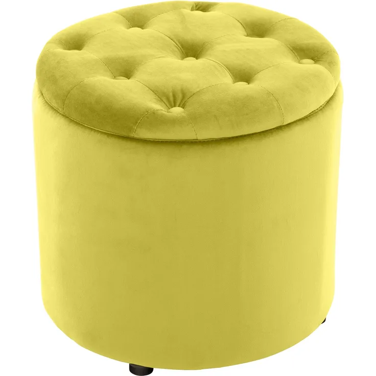 CLP Sitzhocker Pantin Samt mit Stauraum,gelb