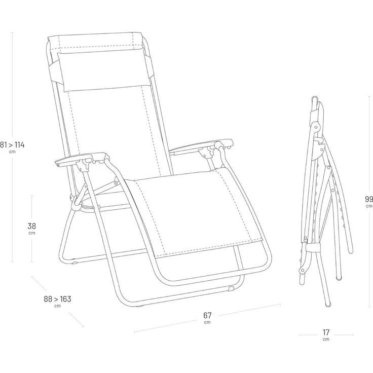 Lafuma Relaxliege Lafuma Relax Sessel Liege R-Clip Batyline Iso Ocean II blau – Bild 8