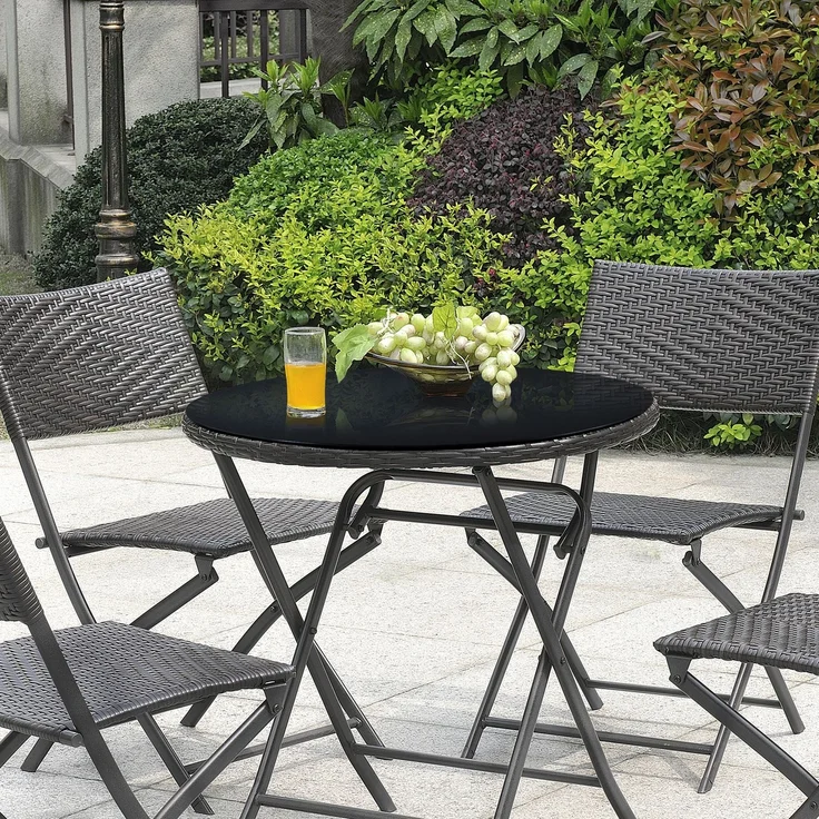 Glasplatte Ø50cm Rund Schwarz neu. haus – Bild 5